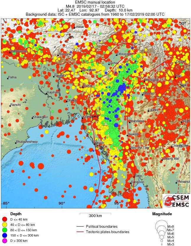 wide historical seismicity