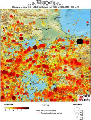 regional magnitude historical seismicity