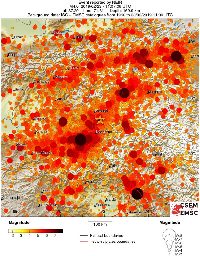regional magnitude historical seismicity