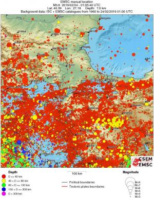 regional historical seismicity