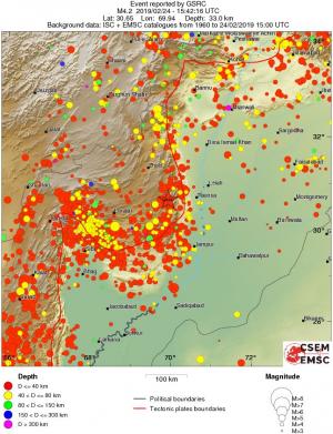 regional historical seismicity