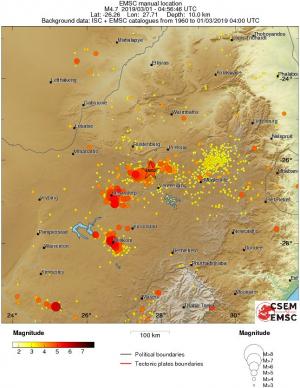 regional magnitude historical seismicity