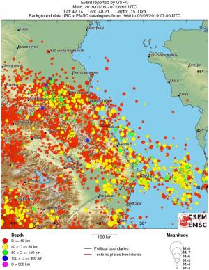 regional historical seismicity