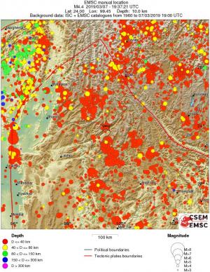 regional historical seismicity