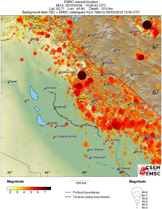 regional magnitude historical seismicity