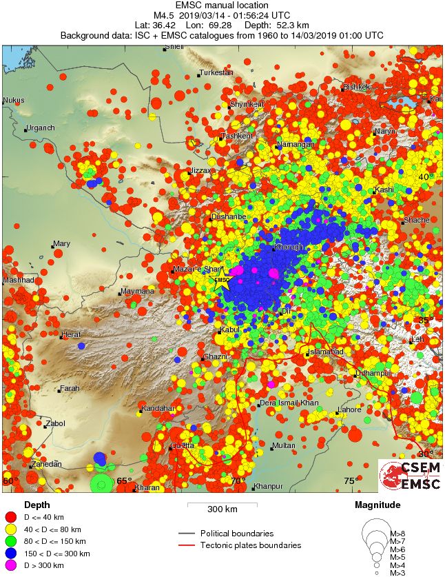 wide historical seismicity