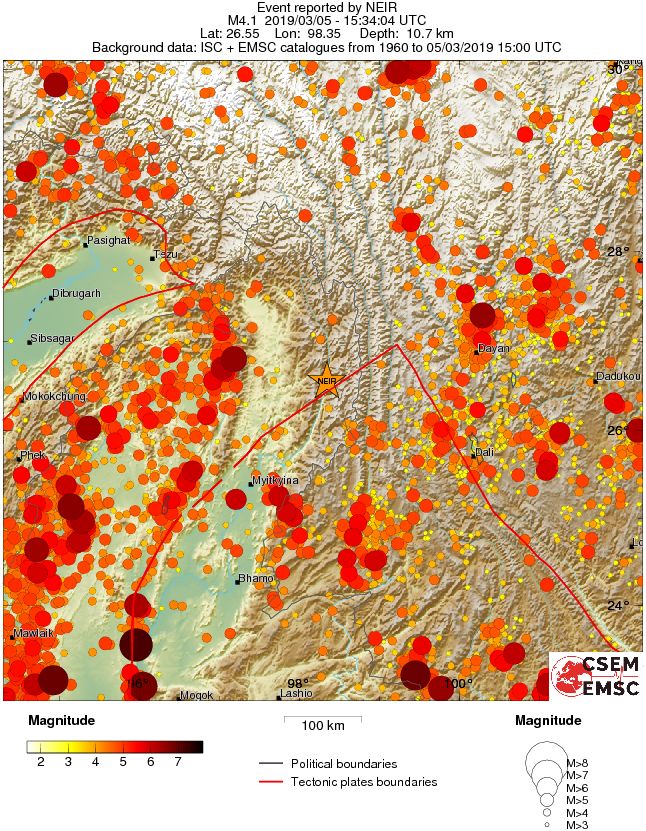 regional magnitude historical seismicity