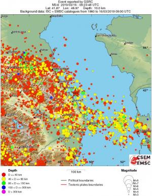 regional historical seismicity