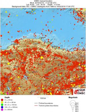 regional historical seismicity