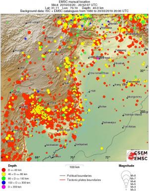regional historical seismicity