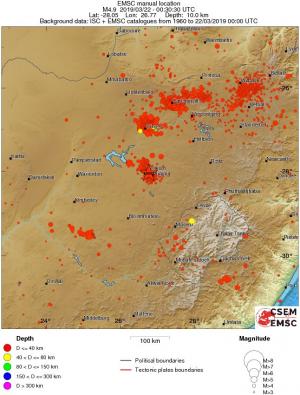 regional historical seismicity