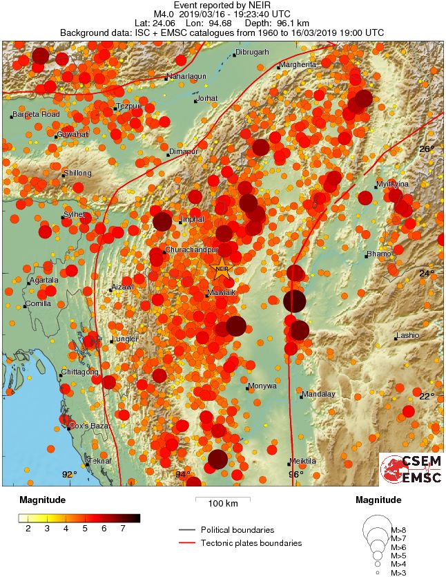 regional magnitude historical seismicity