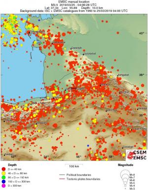 regional historical seismicity