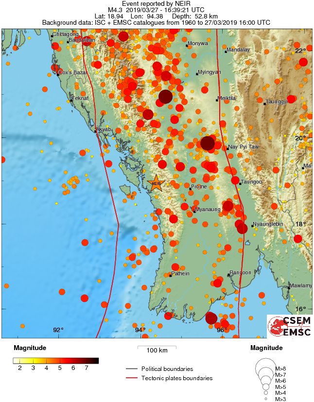 regional magnitude historical seismicity