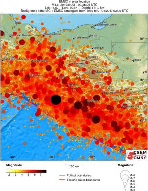 regional magnitude historical seismicity