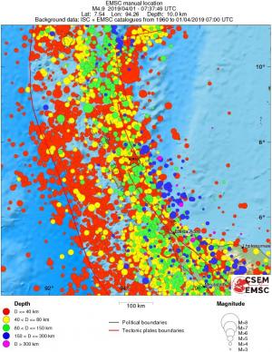 regional historical seismicity