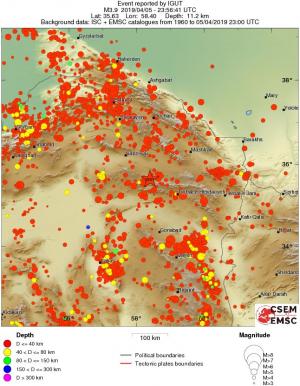 regional historical seismicity