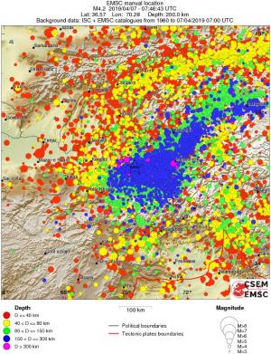 regional historical seismicity