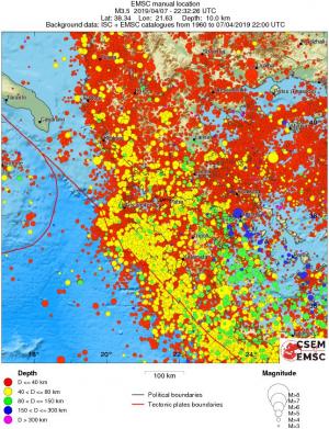 regional historical seismicity