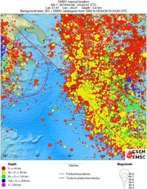 regional historical seismicity