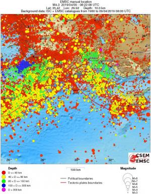regional historical seismicity