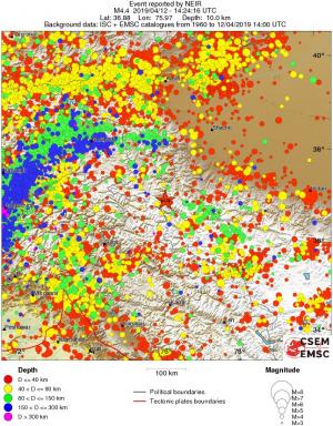 regional historical seismicity