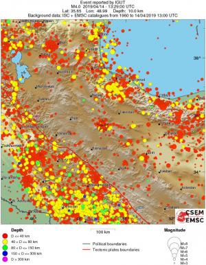 regional historical seismicity