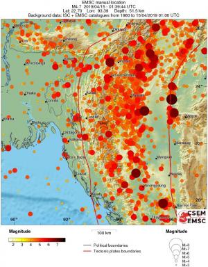 regional magnitude historical seismicity
