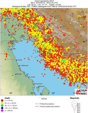 regional historical seismicity
