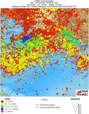 regional historical seismicity