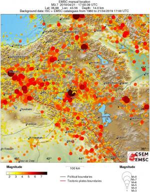 regional magnitude historical seismicity