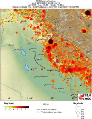 regional magnitude historical seismicity