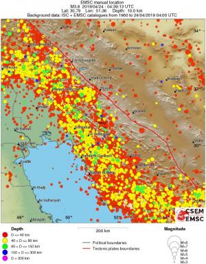 regional historical seismicity
