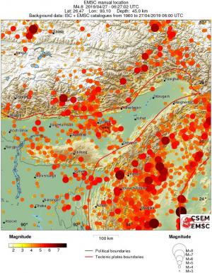 regional magnitude historical seismicity