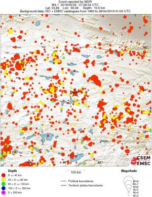 regional historical seismicity
