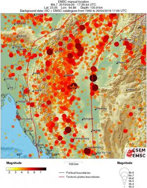 regional magnitude historical seismicity