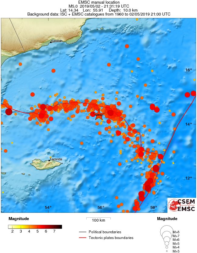 regional magnitude historical seismicity