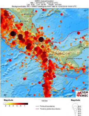 regional magnitude historical seismicity