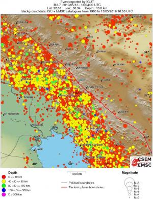 regional historical seismicity
