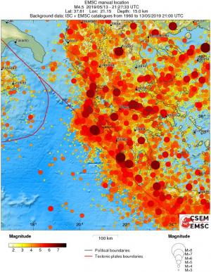 regional magnitude historical seismicity