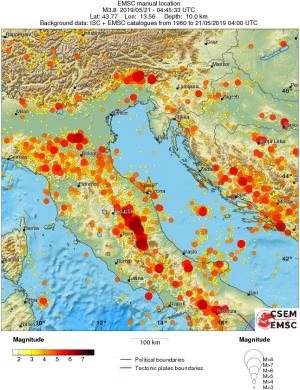 regional magnitude historical seismicity
