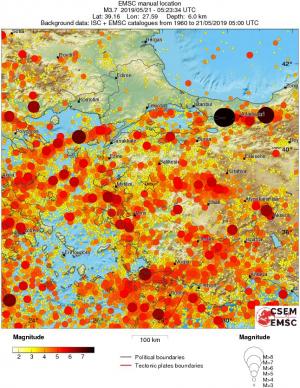 regional magnitude historical seismicity