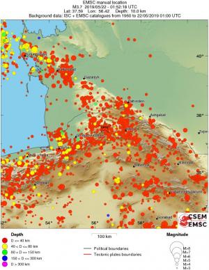regional historical seismicity