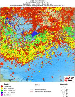 regional historical seismicity