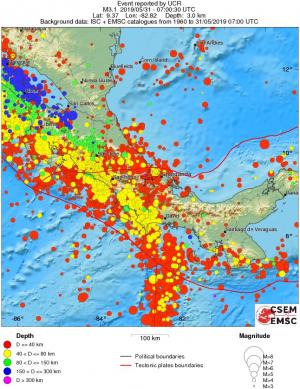 regional historical seismicity