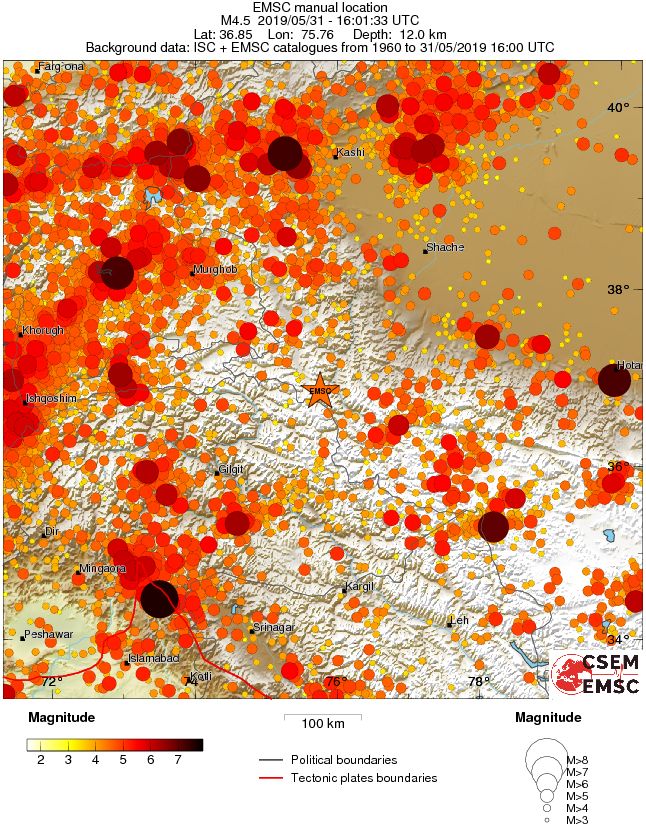 regional magnitude historical seismicity