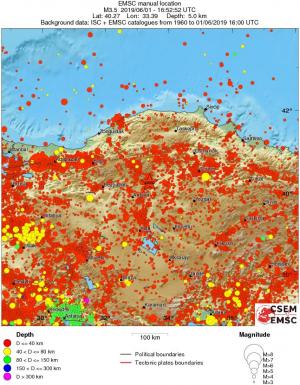 regional historical seismicity