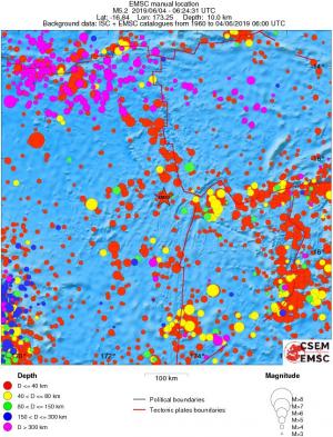 regional historical seismicity