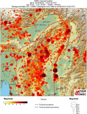 regional magnitude historical seismicity