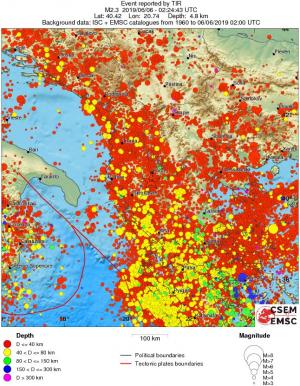 regional historical seismicity